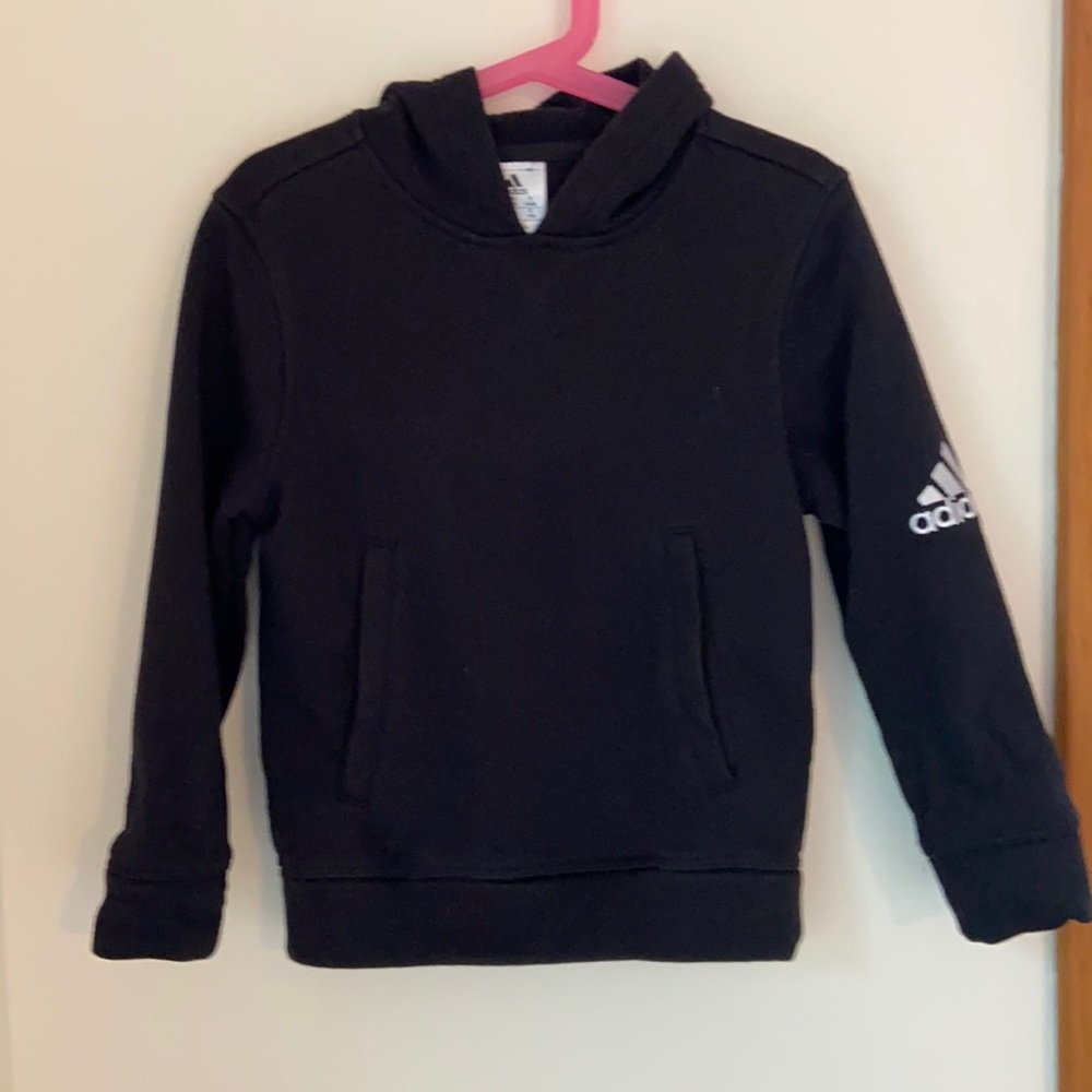 2XS kids adidas black sweatshirt NWOT, washed once